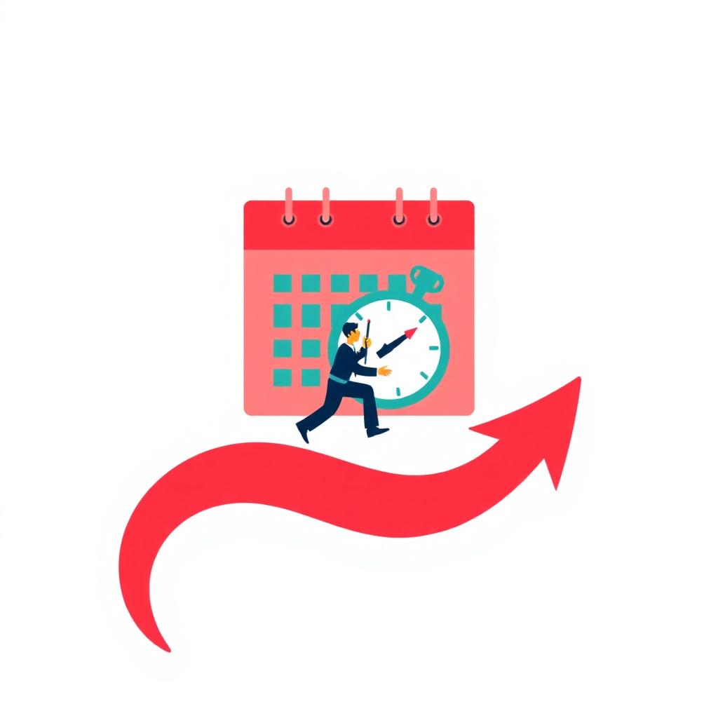 A calendar flipping into a renewal arrow