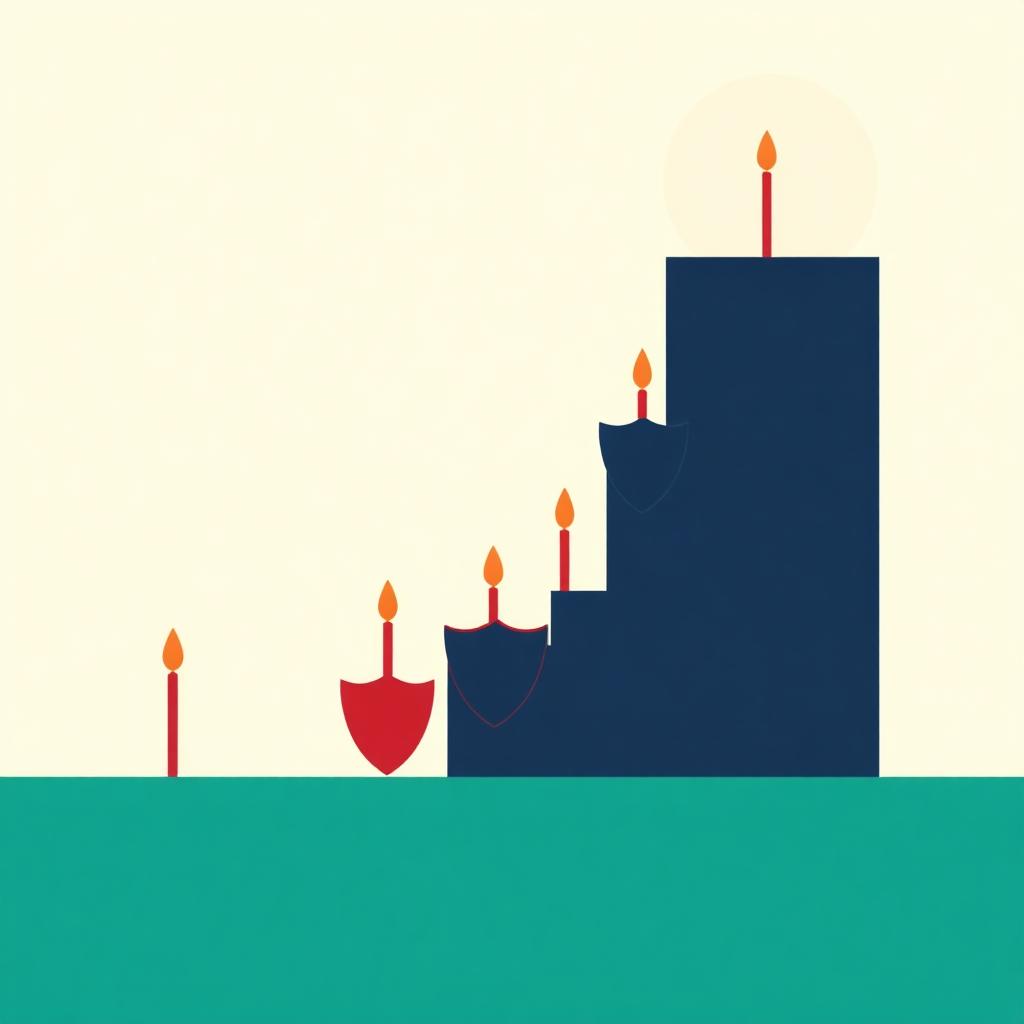 Shrinking shields with birthday candles
